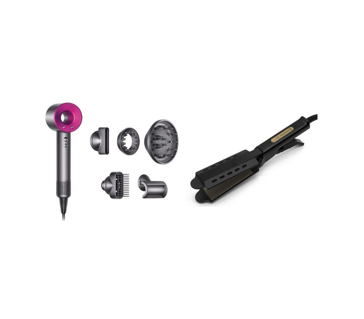 1600W 5 in 1 Fast Dry Hair Dryer With Flat Iron Hair Straightener