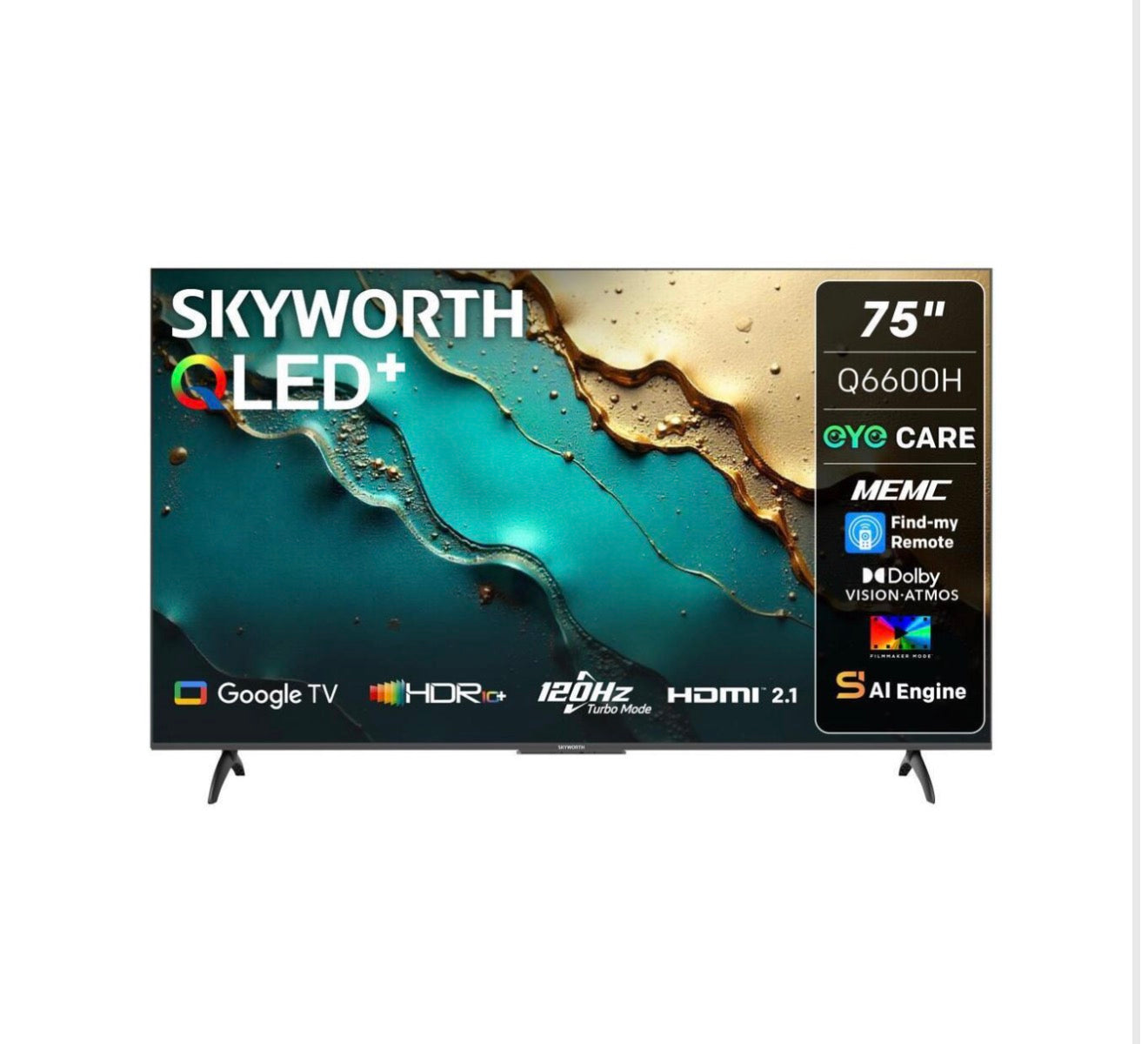 Skyworth 75" QLED 4K LED Smart Google TV 75Q6600H